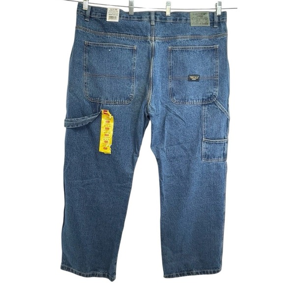 Smithsonian Institution Other - Smith's Workwear Mens Sz 44x30 Relaxed Fit Carpenter Denim Blue Jeans  (HH9) NWT